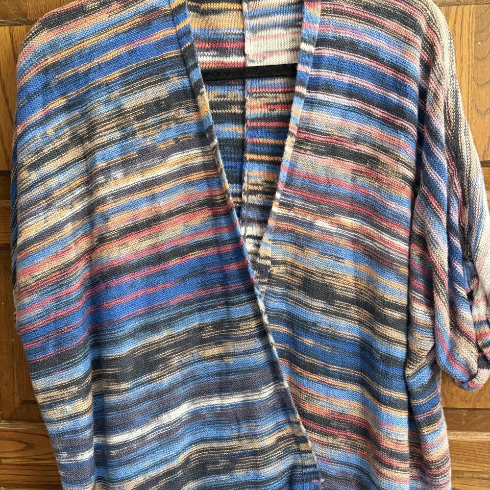 Multi-colored shrug sweater